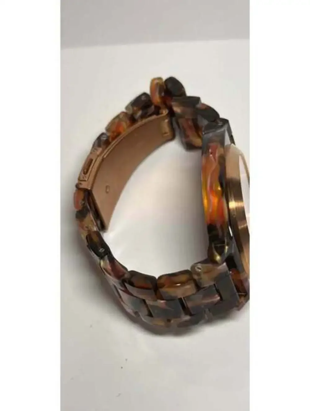 Nixon Time Teller Acetate Watch Rose Gold Tortoise Shell